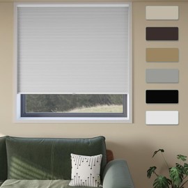 MYshade Cordless Cellular Window Shades No Tools No Drill Blackout Blinds for Indoor Windows Size 29" Wide X 72" Height White Room Darkening Window Blinds for Bedroom, Bathroom, Kitchen, Living Room