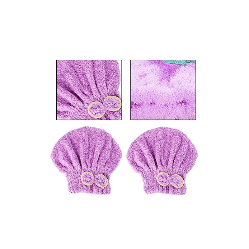 2 toallas de microfibra para secar el cabello, turbante ultra