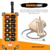 NEWTRY Wireless Crane Remote Control 12 Buttons 12V Industrial Channel