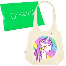 graent Unicorn Cotton Shopping Bag (Organic Cotton & Fairtrade)