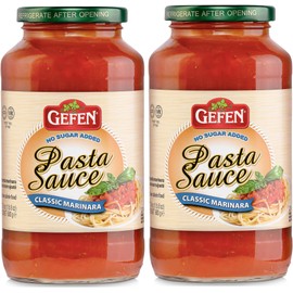 Gefen No Sugar Added Marinara Sauce, 24 oz (2 Pack) | NSA Pasta Sauce | Made with EVOO | Rich Flavor Pizza Sauce | Kosher
