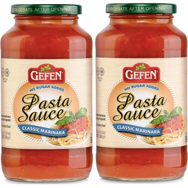 Gefen No Sugar Added Marinara Sauce, 24 oz (2 Pack) | NSA Pasta Sauce | Made with EVOO | Rich Flavor Pizza Sauce | Kosher
