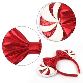zhezesmila - Diadema de Navidad, orejas de mouse, decoración de Navidad, para invierno, carnaval, festival, Navidad, accesorios para la cabeza, para padre, Navidad, cosplay, personalizados, para adultos, niños, niños y niñas