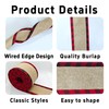 1 Roll 10 Yards Christmas Buffalo Plaid Ribbons, Burlap Wired