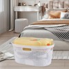 Ponpong 42 L Plastic Laundry Hamper, Plastic Laundry Basket with