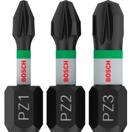 Bosch 3 x Pro Pozidriv Impact Bit (100 x 50 mm, Professional Accessories Screwdriver, Screwdriver)