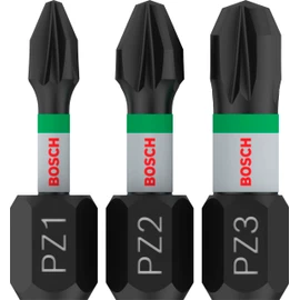 Bosch 3 x Pro Pozidriv Impact Bit (100 x 50 mm, Professional Accessories Screwdriver, Screwdriver)