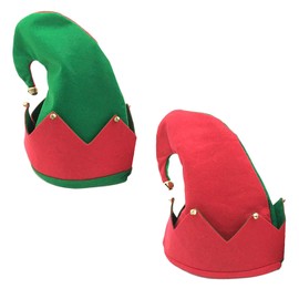 SUNTRADE Christmas Elf Hat with Jingle Bells,Great Christmas Party Costume for Adult and Kid (For Adult)