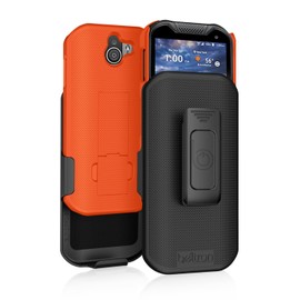 BELTRON Case with Belt Clip Holster for Kyocera DuraForce Pro 2, Heavy Duty Slim Shell Holster Combo w/Built-in Kickstand for Kyocera E6900 E6910 E6920 (AT&T FirstNet Verizon) - Safety Orange