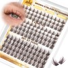 Brown Eyelashes Manga Lash Clusters Natural Eyelash Extensions Wispy Fairy