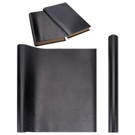 OLYCRAFT 47.2x16.9 Inch Black Imitation Leather Book Binding Cloth Bookcover 0.7mm Thick Imitation Leather Book Cloth Leather-Like Book Cover for Book Binding Gift Box Making DIY Crafts
