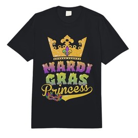 Mardi Gras Princess Funny Mardi Gras Carnival Women Girls Comfort Colors Adult Heavyweight T-Shirt
