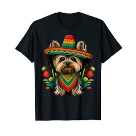 Mexico Cinco de Mayo Sombrero Mexican Yorkshire Terrier T-Shirt
