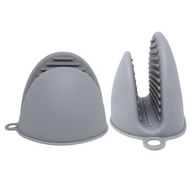 Gadgetime USA Silicone Mini Oven Mitts - Heat Resistant Silicone Potholders for Kitchen - Mini Pot Pinch Grip for Cooking and Baking - Easy to Maintain - Pack of 2