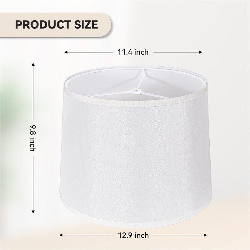 GIGIVOSHA Lamp Shades Set of 2 - Drum Lampshades 11.4"