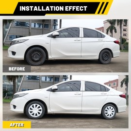 AUTOFREE 17 Inch Wheel Covers Hubcaps White Lacquer Color, Universal ABS Wheel Rim Covers Clip On Auto Tire Sturdy Guards OEM Style Replacement, Set of 4 Fits for Most Steel Wheels