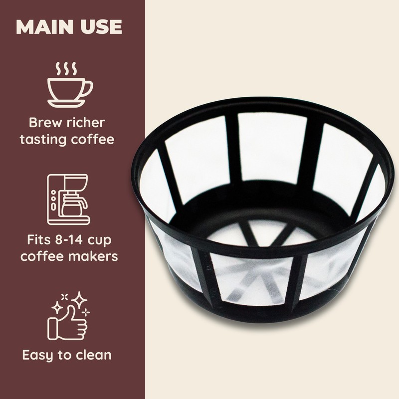 Fill 'n Brew Reusable Coffee Filter Basket for Most Coffe