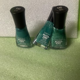 Sally Hansen 3 pc lot SALLY HANSEN INSTA-DRI NAIL COLOR POLISH 440 MINT SPRINT uns