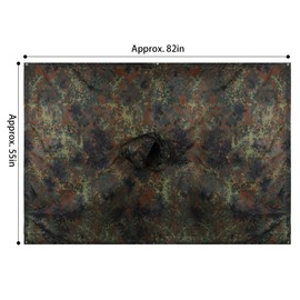 GRVCN Military Rain Poncho, Camouflage Rain Coat Outdoor Waterproof Lightweight