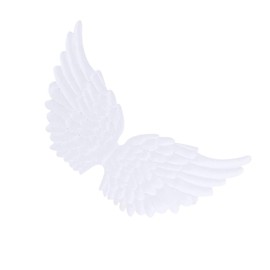 Kisangel 12PCS White Glitter Angel Wings Craft Angel Wings Mini Wings for Ornaments for DIY Costume Backpack Accessary Crafts Decorative Props