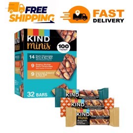 KIND Snacks Mini Nut Bar, Variety Pack, 32 ct.
