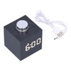 LED Knob Alarm Clock Digital Thermometer Display Imitation Wood Grain