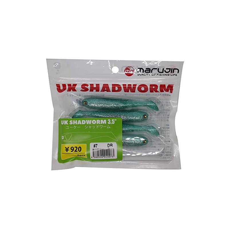 Marujin UK Shad Worm 3.5" #07 DB Day Blue