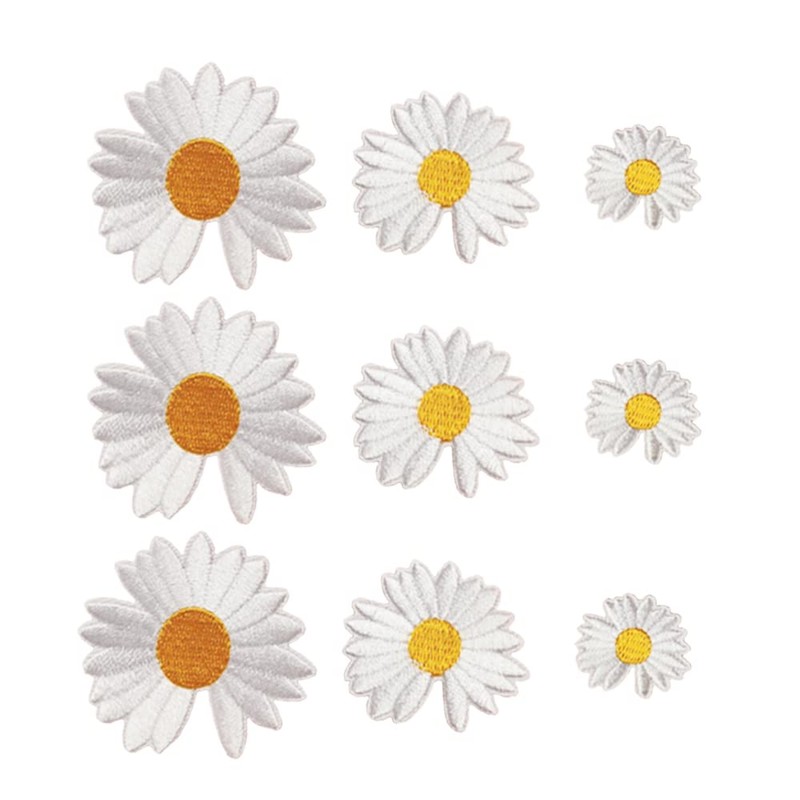 Aweisile Daisy Patch, Iron-On Patches, Pack of 25 Sew-On Flower