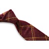 Frederick Thomas maroon red checked 100% wool mens tie
