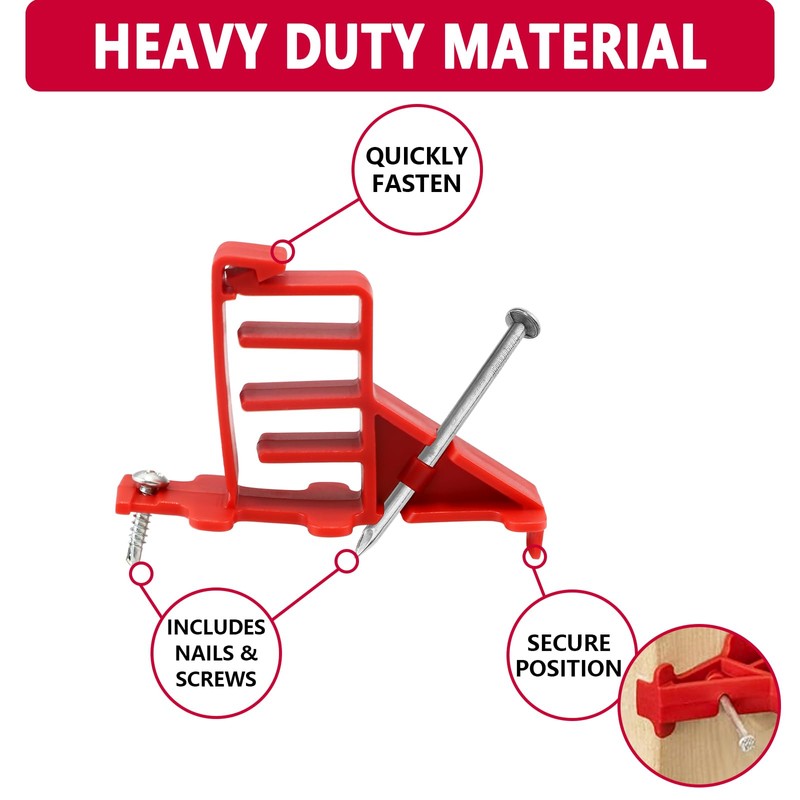 SIHAI 80 PCS Hammer-In Insulated Cable Staples, Heavy-Duty Multi-Cable Stacker