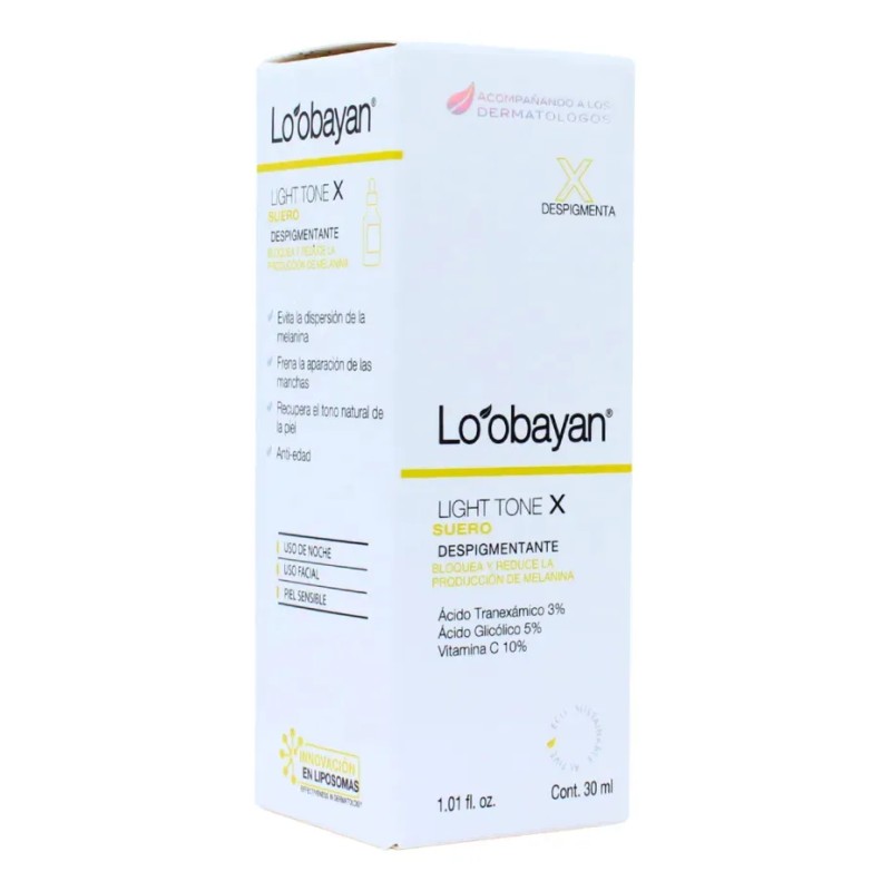 Loobayan Light Tone X Suero Despigmentante 30ml Ácido Tranexámico Vitamina
