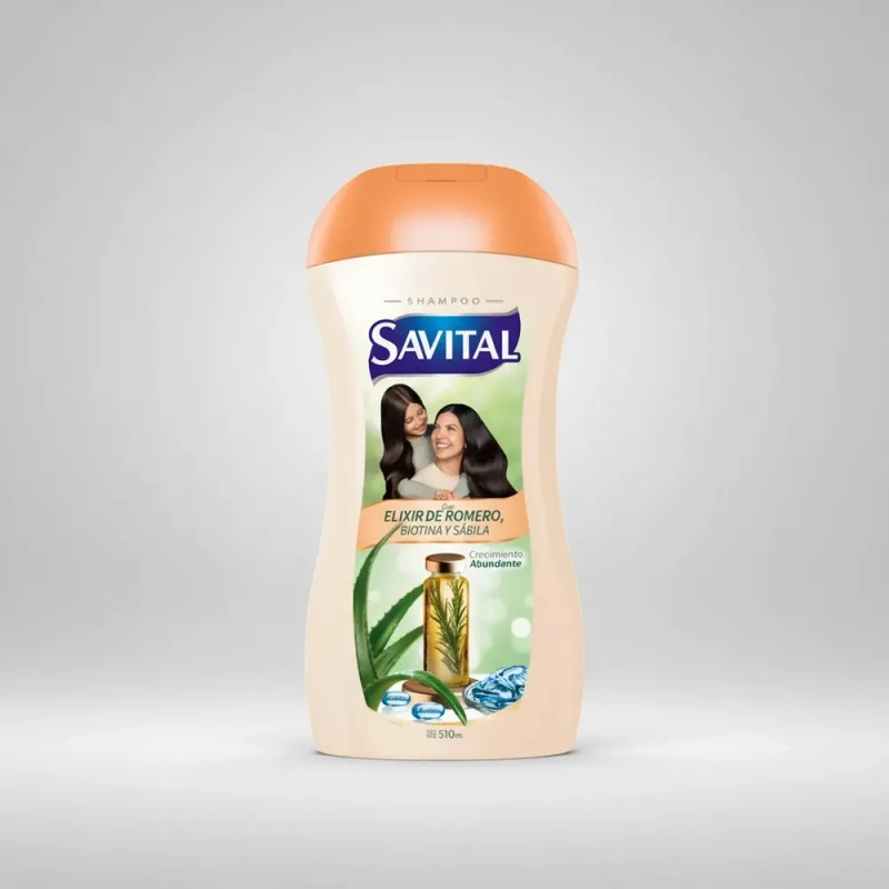 Savital Shampoo Elixir De Romero Biotina Y Sabila 510ml