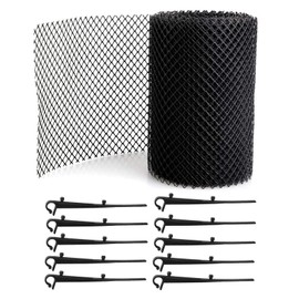 Rain Gutter Guard for Dead Leaves Fall Rain Gutter Net Gutter Cover Gutter Net Dead Leaves Fall Leaves Garbage Prevention with Fixed Metal Fittings for Gutter Guard Net Fall Leaves Prevents Clogging