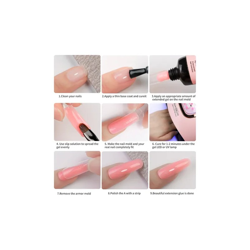 Kit Para De Uñas Polygel Completo Acrilicas Beaucat 18 Pcs