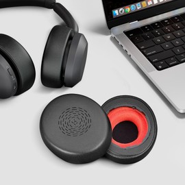 XBERSTAR Ear Pads for Jabra Evolve2 55 Ear Pads Replacement Ear Pads for Jabra Evolve2 55 Headphones (Black)