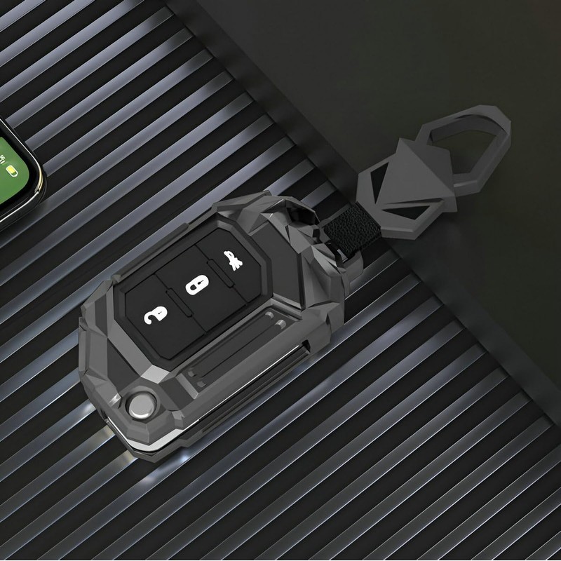 YONUFI Key Fob Cover for Jeep Key Case Full Protector