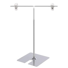 MENGLIN Pop Stand, Pop Stand, Adjustable Length, Convenient to Carry, Easy Storage, No Tools Required, Assembly, Lightweight, Advertising Stand, Silver, Pack of 1