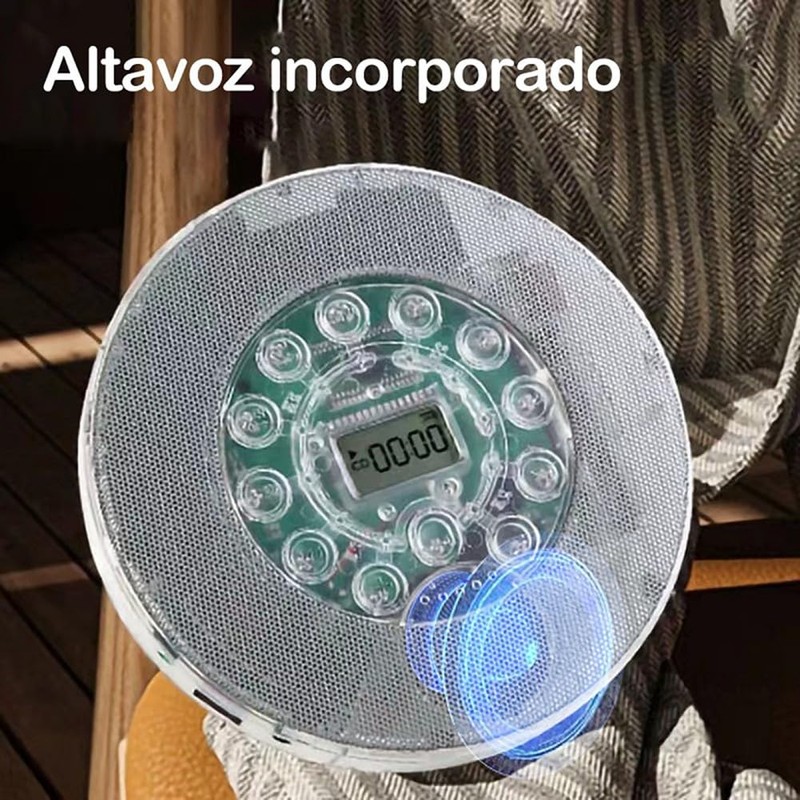Byttlerom Protable Bluetooth CD Player Transparent Speaker Music with LCD
