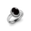 LMDPRAJAPATIS 7.25 Carat Natural Black Onyx Gemstone Wedding Ring, Prong