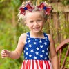 4th of July Patriotic Hair Bow Clips - 4Pcs Sparkly
