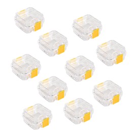 Aswalling 10Pcs Plastic Denture Tooth Box with Film Denture Storage Box Dental Implant Membrane Tooth Box