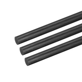 sourcing map Carbon Fiber Rod, 8mm x 100mm for RC Plane DIY Tool Wing Tube Quadcopter Arm, Pack of 3