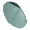 Leaves Pattern Ceramic Vase Nordic Style Dark Green Flat Leaf