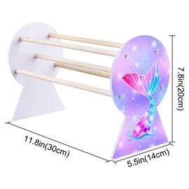 Basumee Headband Holder Hair Accessories Headbands Organizer for Girls Headband Display Hairband Storage Organizer Room Decor for Girls, Mermaid Purple