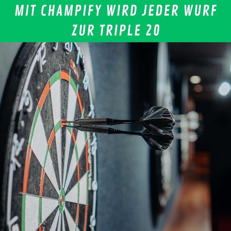 Champify® 18 g brass soft darts set "Nighthawk" with plastic