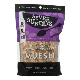 UD_Seven Sundays Breakfast Cereal Blueberry Chia Buckwheat Muesli Case of 6 12 Oz Each