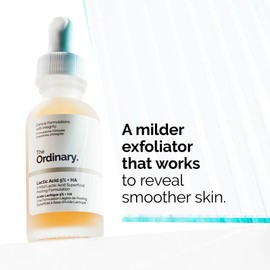 The Ordinary Lactic Acid 5% + Hyaluronic Acid 2%, Gentle Exfoliating Serum for Smoother Skin, 1 Fl Oz
