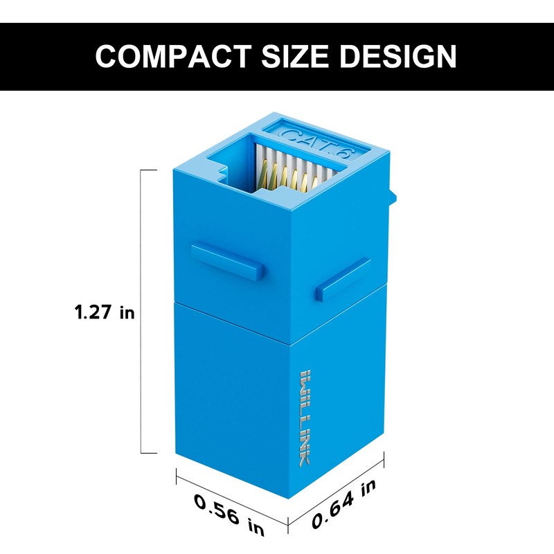 Iwillink RJ45 Cat6 Keystone Coupler 10-Pack, Female to Female Cat6