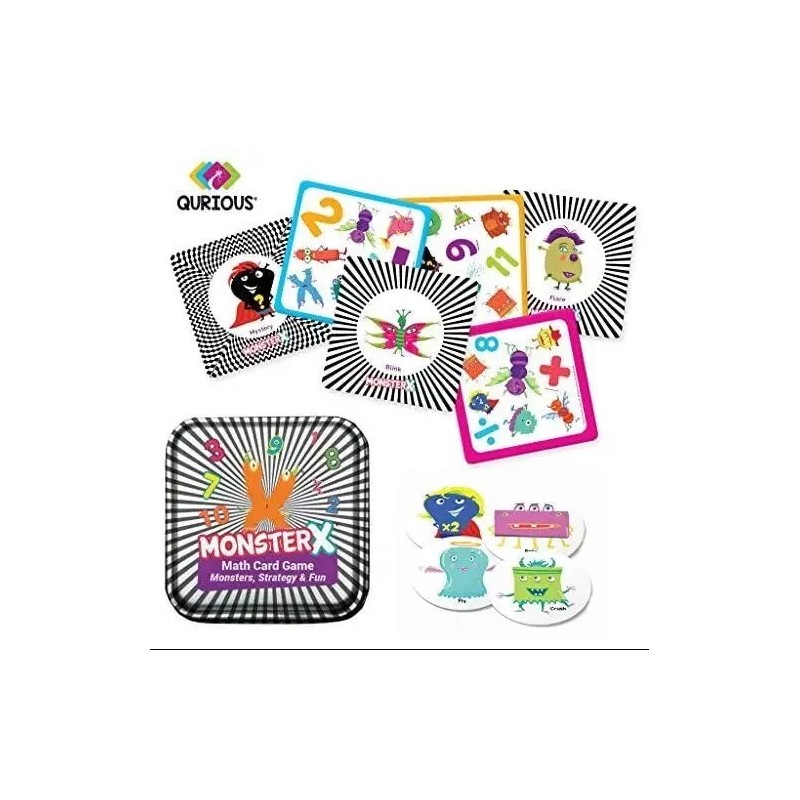 Qurious MonsterX – STEM Math Flash Card Game –