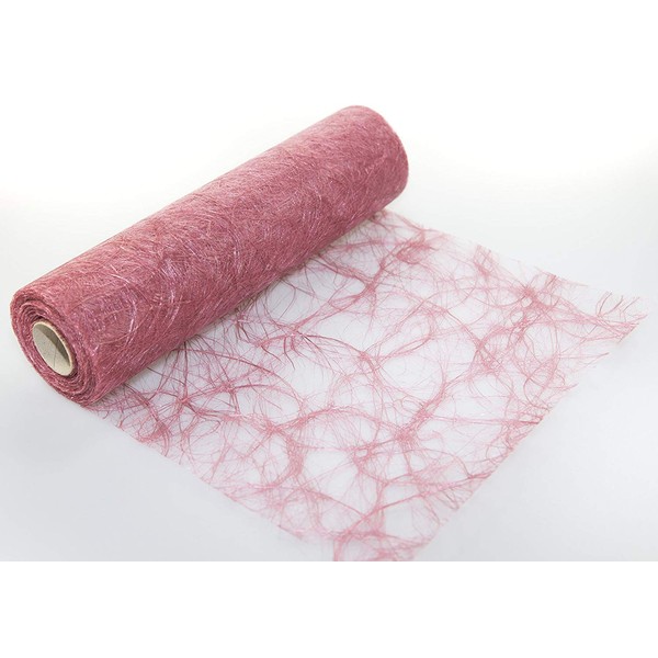 1 Roll Old Pink Sizoweb Table Runner Ribbon for Christmas,